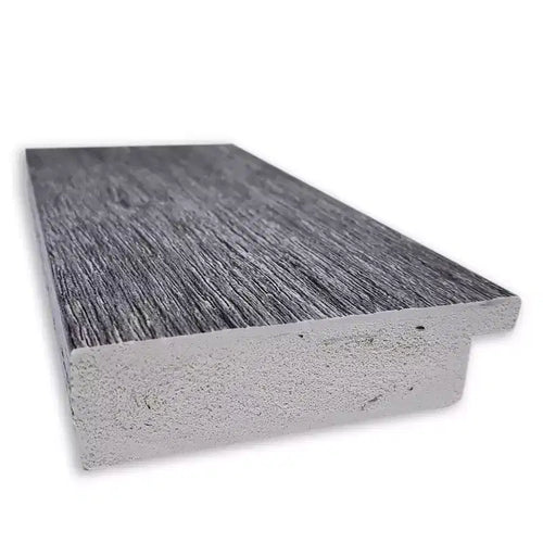 Specchio da pavimento/appoggio con cornice rustica effetto corteccia, 74x165 cm, grigio - Polistirene, nessun montaggio richiesto
