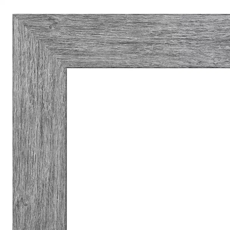 Specchio da pavimento/appoggio con cornice rustica effetto corteccia, 74x165 cm, grigio - Polistirene, nessun montaggio richiesto