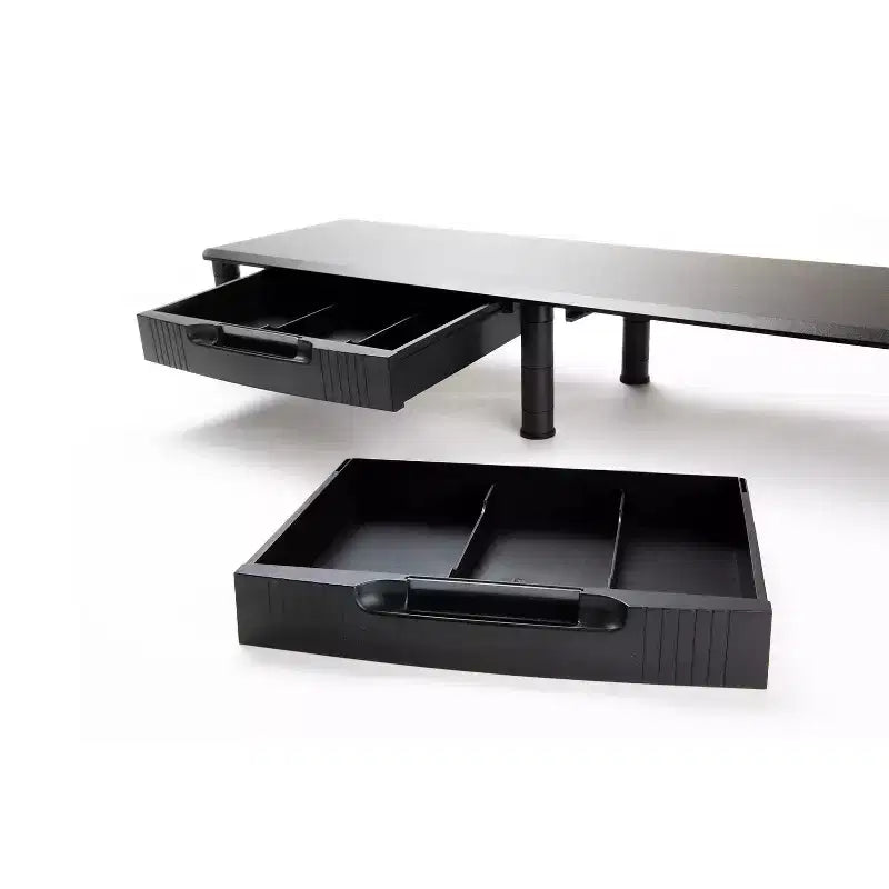 Organizzatore da scrivania per ufficio, 38,5"L x 11"P x 2,55-6,5"A, nero