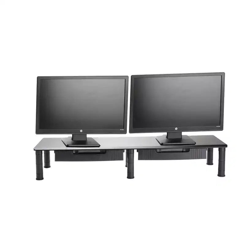 Organizzatore da scrivania per ufficio, 38,5"L x 11"P x 2,55-6,5"A, nero