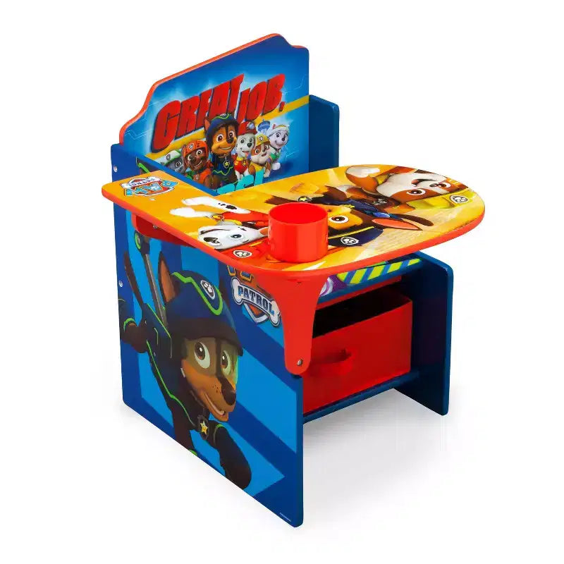 Scrivania con sedia e contenitore PAW Patrol per bambini