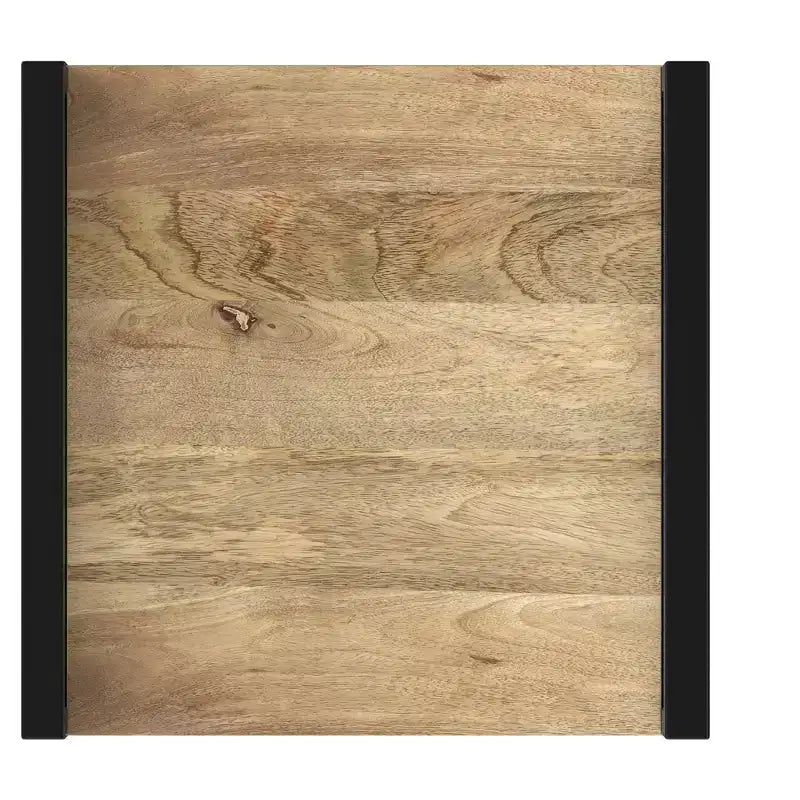 Lawson Comodino moderno industriale in LEGNO DI MANGO MASSICCIO largo 56 cm, naturale