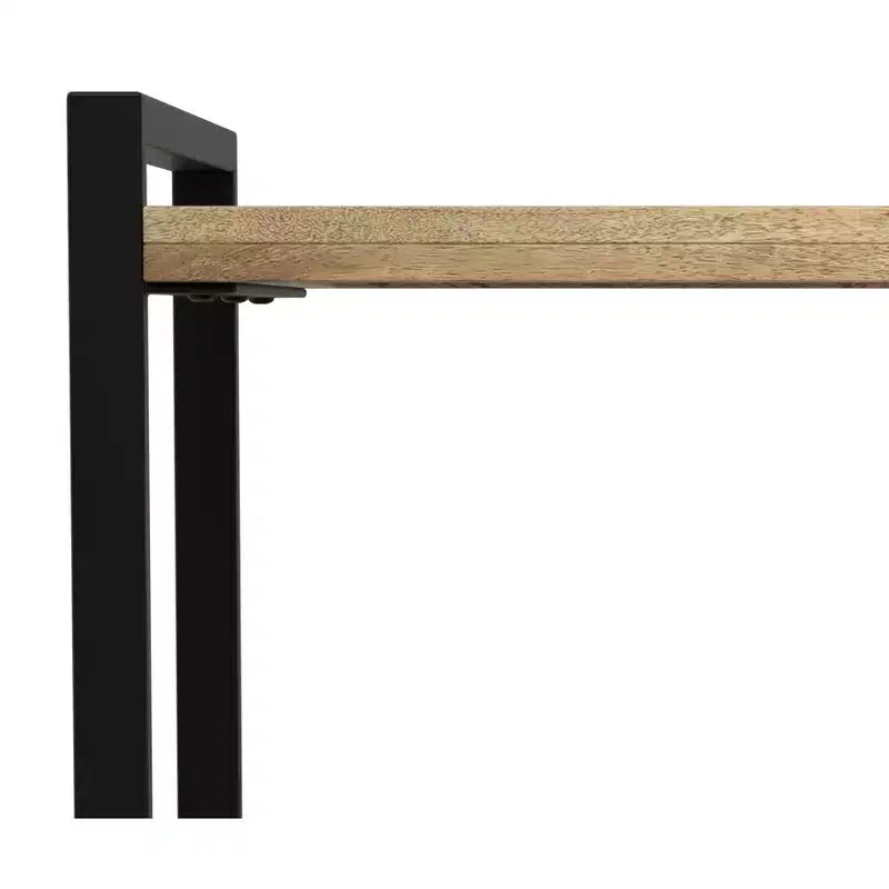 Lawson Comodino moderno industriale in LEGNO DI MANGO MASSICCIO largo 56 cm, naturale