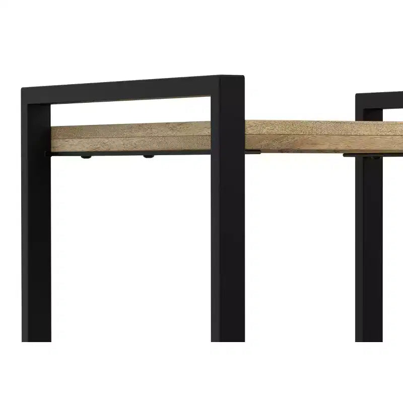 Lawson Comodino moderno industriale in LEGNO DI MANGO MASSICCIO largo 56 cm, naturale