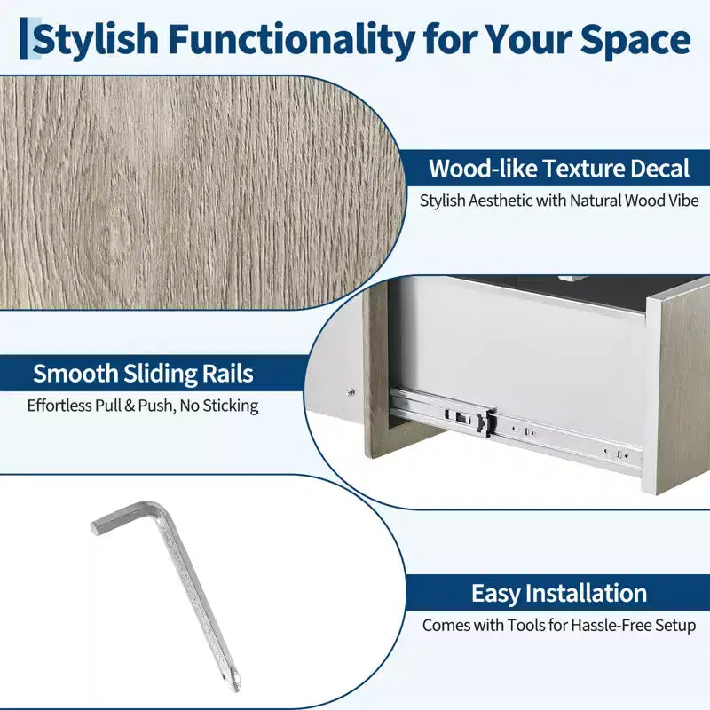 Cassetti per Cucina da Esterno in Acciaio Inox con Anello Regolabile per Spazzatura, Resistente alle Intemperie, Montaggio a Filo 38,2 L x 20,5 H x 22,6 P