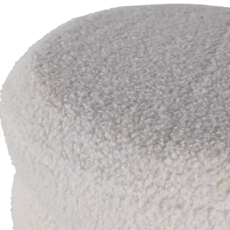 Pouf Decorativo a Costine con Piedini a Sfera - Sedia da Toeletta, Accento per la Casa Moderna, Arredamento per Camera da Letto e Salotto - 18, Avorio