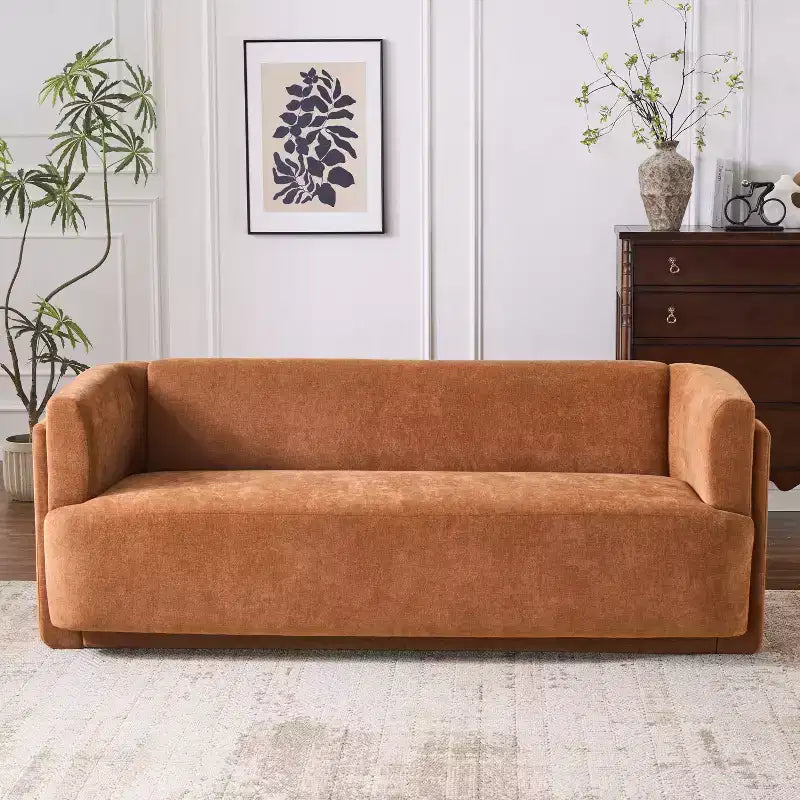 Karsen 77.56 Divano moderno a 3 posti in legno imbottito