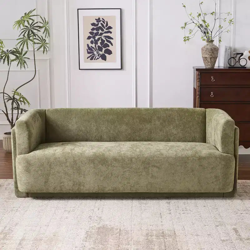 Karsen 77.56 Divano moderno a 3 posti in legno imbottito
