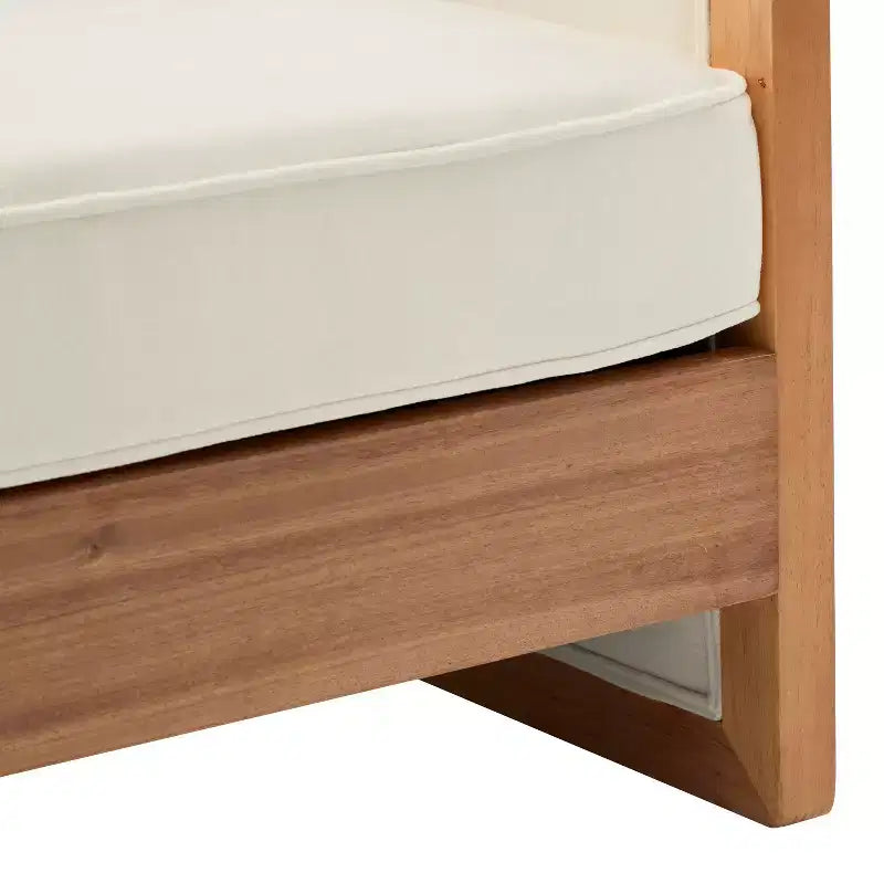 Divano a 3 posti Emanuelle 77,8'' moderno in legno di caucciù e ciniglia