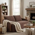 Christopher Knight Home Elara 75-Inch Curved Upholstered Sofa with Solid Wood Frame