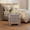 Passion Furniture Murry Silver 2-Drawer 24 in. W Nightstand