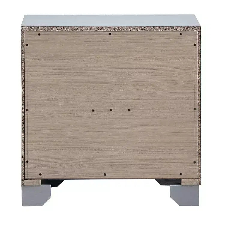 Comodino Murry Silver con 2 cassetti, larghezza 24 pollici