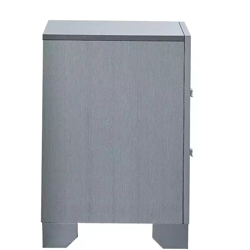 Comodino Murry Silver con 2 cassetti, larghezza 24 pollici