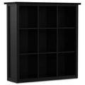Stratford SOLID WOOD 45 inch x 43 inch Transitional 9 Cube Bookcase and Storage Unit