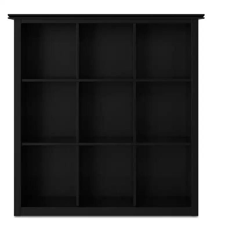 Libreria e Unità Contenitore Transizionale Stratford in LEGNO MASSICCIO a 9 cubi da 45 pollici x 43 pollici