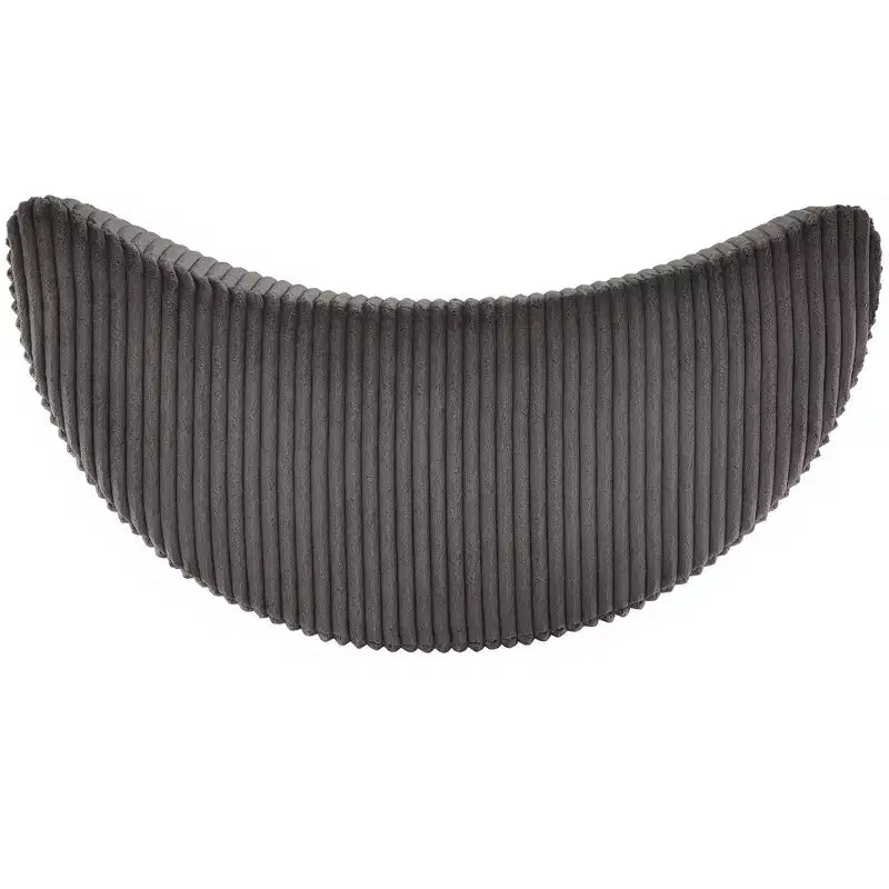 Ottomano Louth Wale in velluto a coste con mezzaluna
