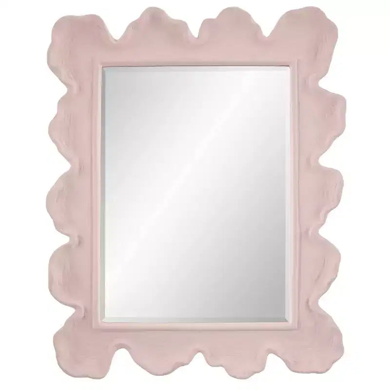 Uttermost Sea Coral Pink 27 1/4 x 34 1/4 Wavy Wall Mirror