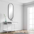 Specchio Ovale Varina 60 x 22 Finitura Nera Alta