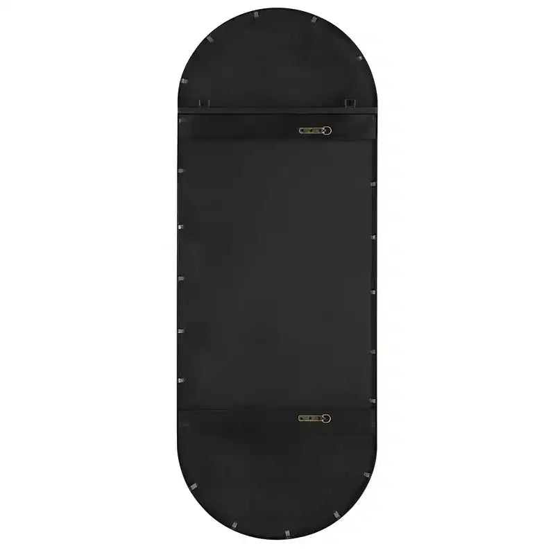 Specchio Ovale Varina 60 x 22 Finitura Nera Alta