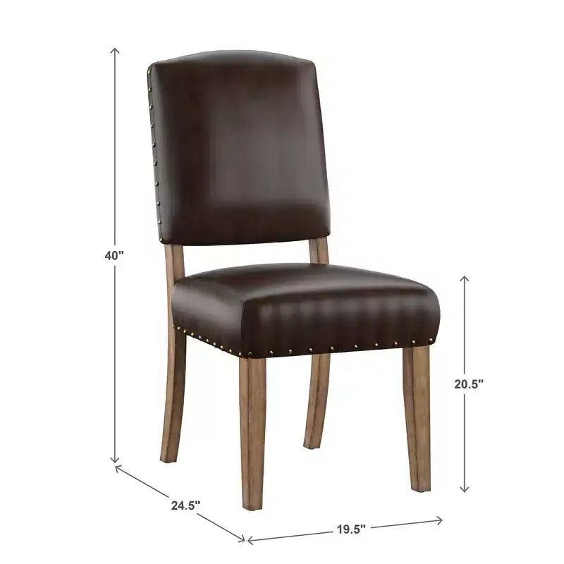 Sedie da pranzo imbottite Cobble Hill Nailhead