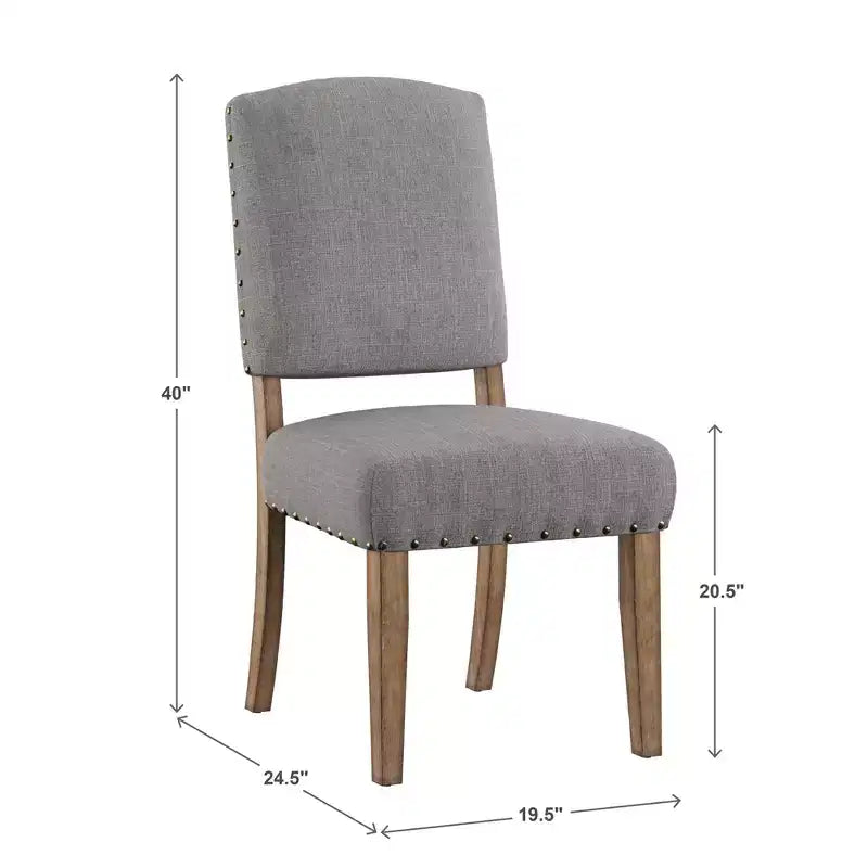 Sedie da pranzo imbottite Cobble Hill Nailhead