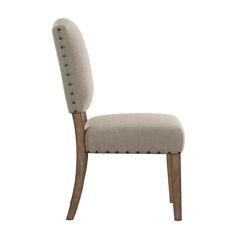 Sedie da pranzo imbottite Cobble Hill Nailhead