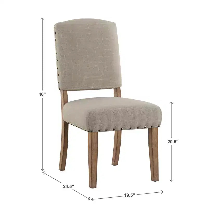 Sedie da pranzo imbottite Cobble Hill Nailhead