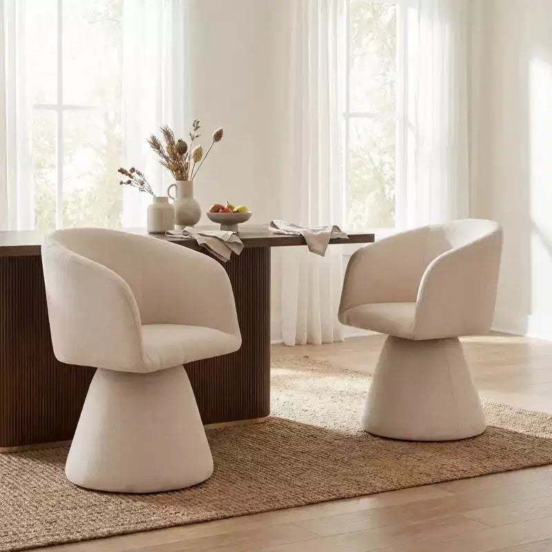 Sedie da pranzo Chai Modern con rivestimento in metallo e girevoli a 180 gradi