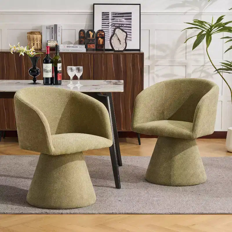 Sedie da pranzo Chai Modern con rivestimento in metallo e girevoli a 180 gradi