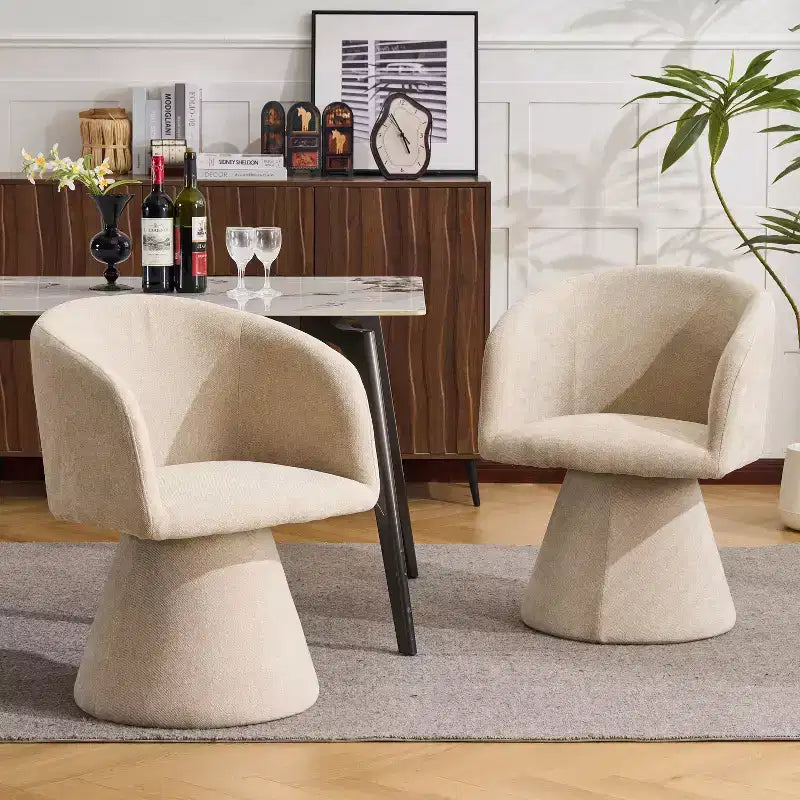 Sedie da pranzo Chai Modern con rivestimento in metallo e girevoli a 180 gradi