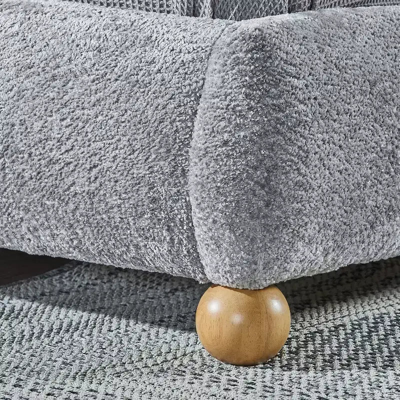 Letto a piattaforma imbottito queen size contemporaneo Lunara con piedini a cipolla