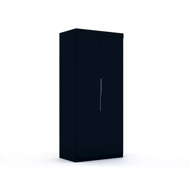 Mulberry 2.0 Sectional Wardrobe Closet Blue - Manhattan Comfort: MDF Composite, Metal Hardware, Includes Anti-Tip Kit