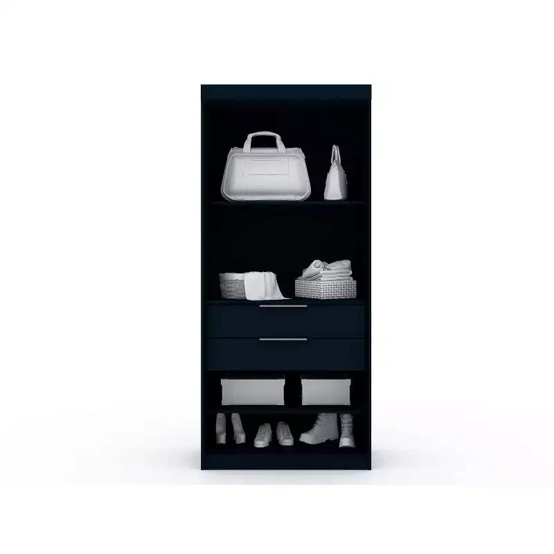 Armadio componibile Mulberry 2.0 blu: MDF composito, ferramenta in metallo, kit anti-ribaltamento incluso