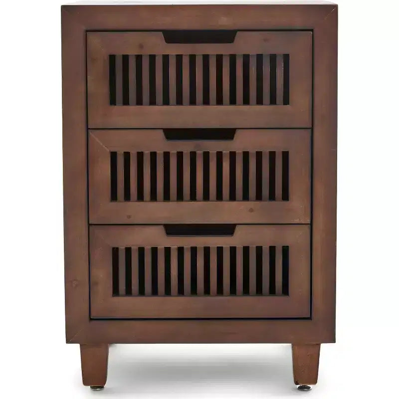 Cassettiera Sawyer a 3 cassetti Marrone: Stile bohémien, Impiallacciatura in legno, Mobili per soggiorno