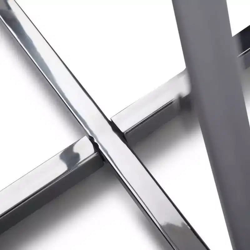 Tavolino d'appoggio Farnell Contemporary in Metallo Largo 45 cm con Base Cromata Bianco/Argento: Piano in Marmo, Tavolino Rotondo