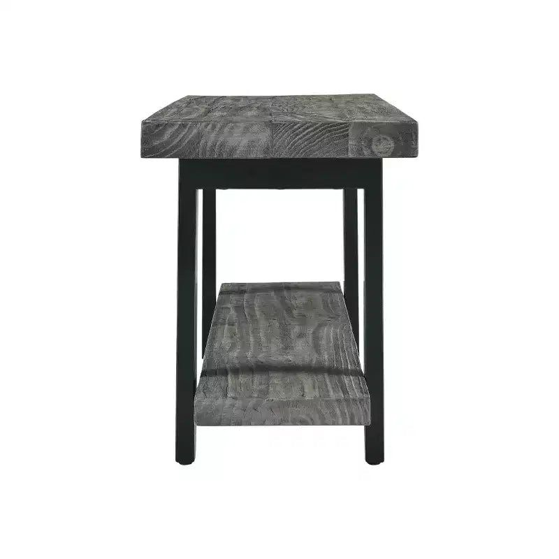 Panca in metallo e legno Pomona grigio ardesia