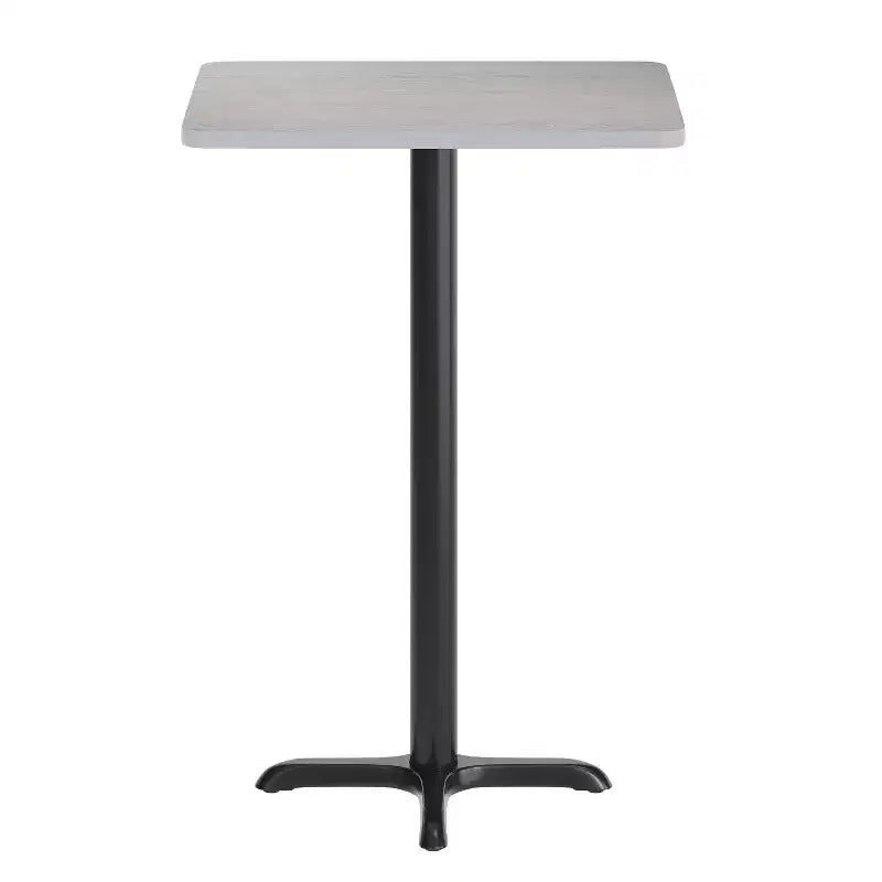 Piano tavolo rettangolare in laminato da 24'' x 30'' con base tavolo altezza bar da 22'' x 22''