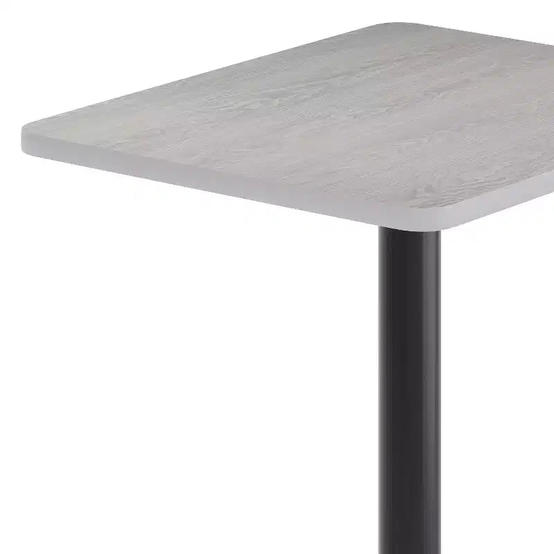 Piano tavolo rettangolare in laminato da 24'' x 30'' con base tavolo altezza bar da 22'' x 22''