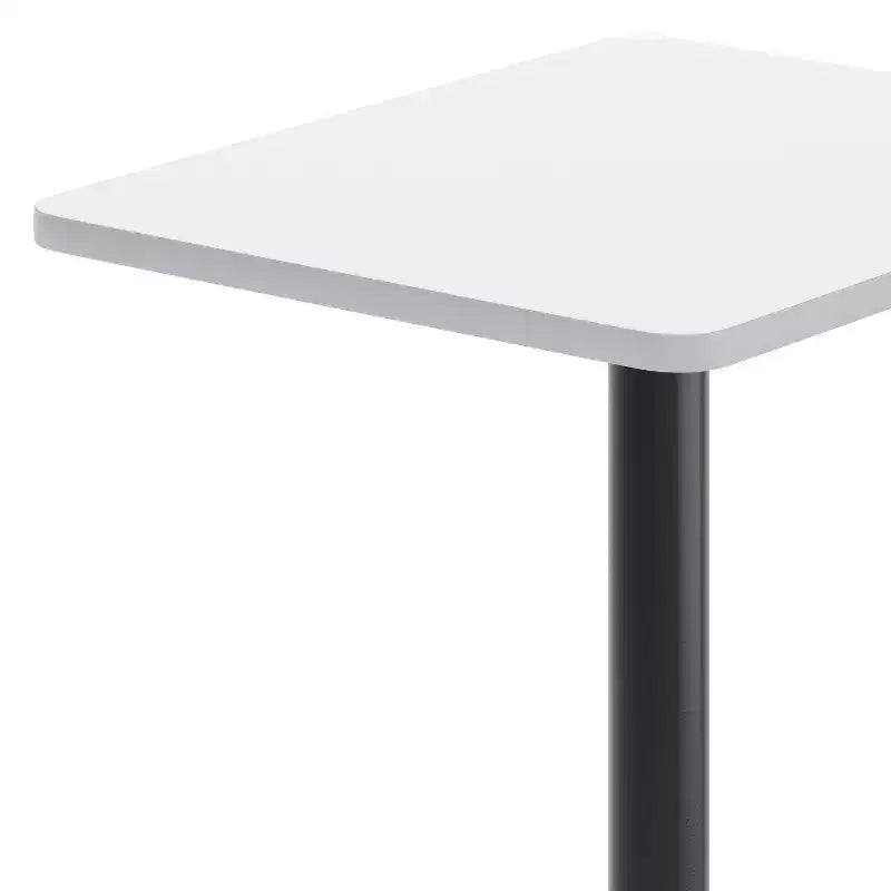 Piano tavolo rettangolare in laminato da 24'' x 30'' con base tavolo altezza bar da 22'' x 22''